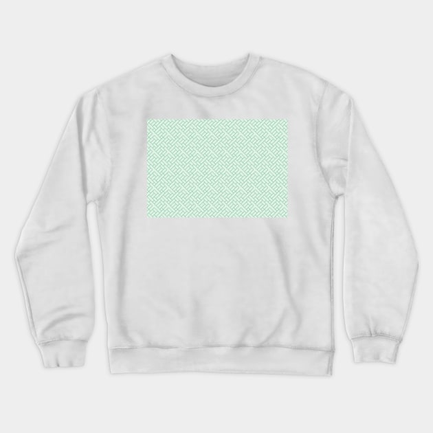 Green Geometric Maze pattern Crewneck Sweatshirt by martynzero